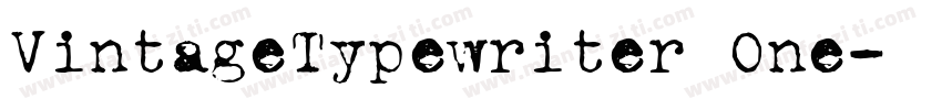 VintageTypewriter One字体转换